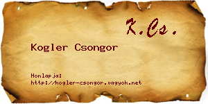 Kogler Csongor névjegykártya